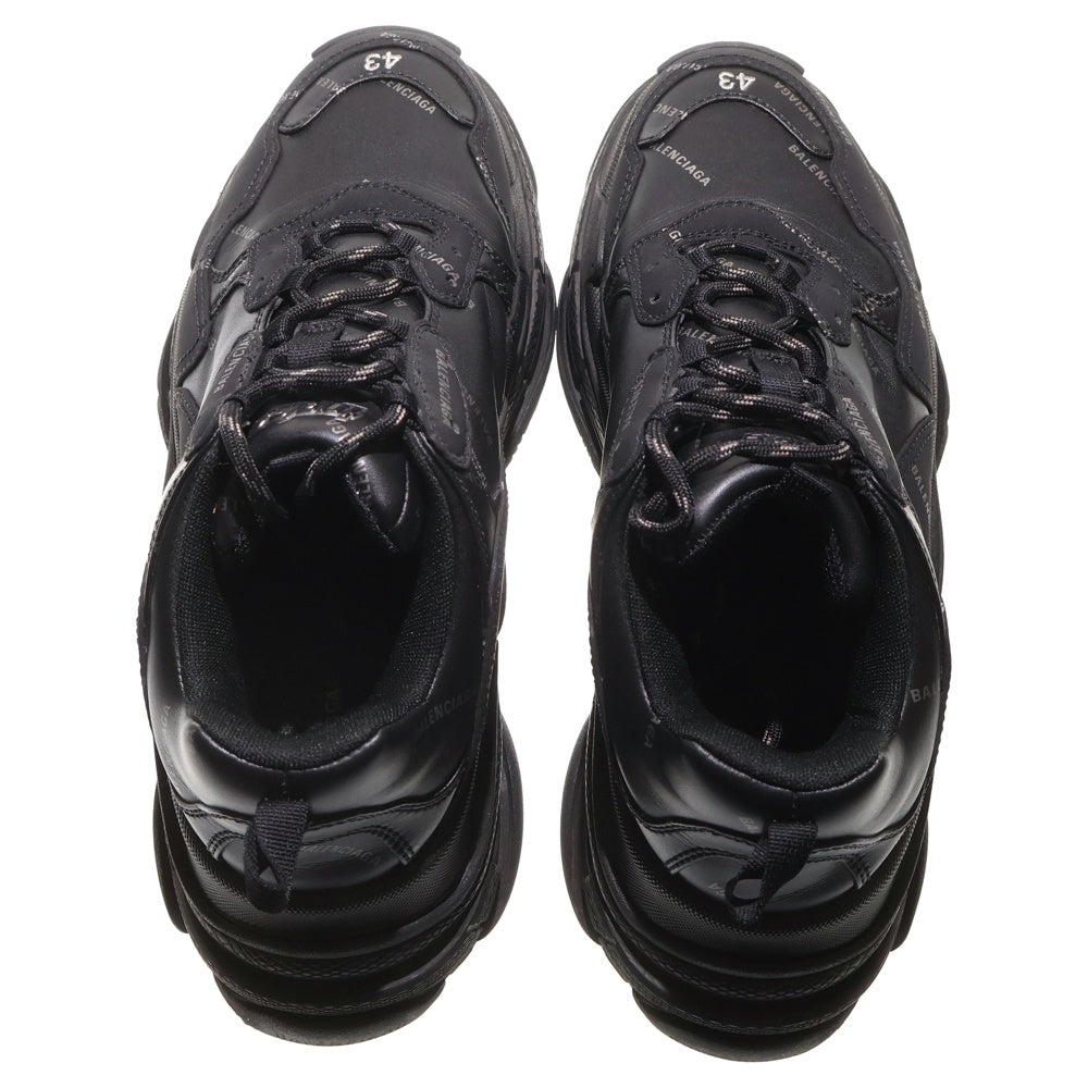 BALENCIAGA(バレンシアガ) Triple S トリプルS ロゴ総柄 ローカットスニーカー ブラック 536737