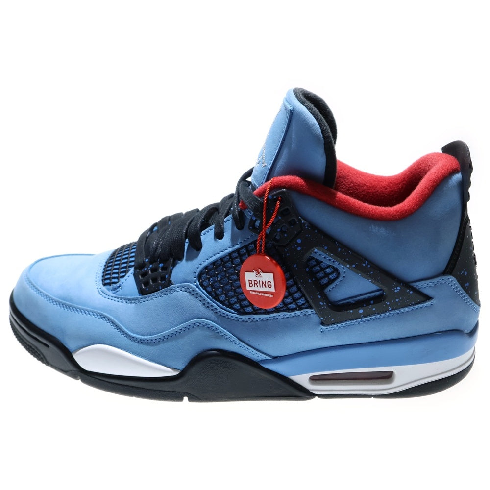 NIKE(ナイキ) ×TRAVIS SCOTT AIR JORDAN 4 トラヴィススコット エアジョーダン4 レトロ カクタスジャック ハイカットスニーカー ブルー US11/29.0cm 308497-406