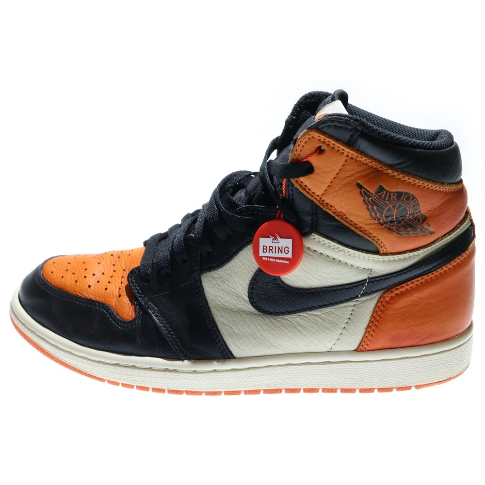 NIKE(ナイキ) AIR JORDAN1 RETRO HIGH OG Shattered Backboard エアジョーダン1 シャッタード バックボード ハイカットスニーカー オレンジ US10.5/28.5cm 555088-005
