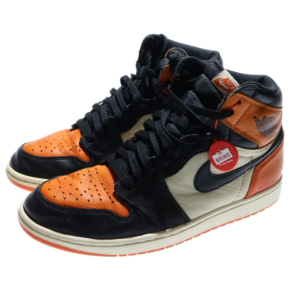 NIKE(ナイキ) AIR JORDAN1 RETRO HIGH OG Shattered Backboard エアジョーダン1 シャッタード バックボード ハイカットスニーカー オレンジ US10.5/28.5cm 555088-005