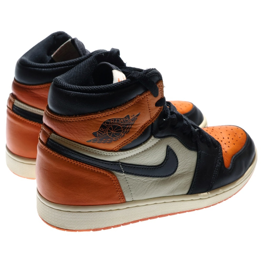 NIKE(ナイキ) AIR JORDAN1 RETRO HIGH OG Shattered Backboard エアジョーダン1 シャッタード バックボード ハイカットスニーカー オレンジ US10.5/28.5cm 555088-005