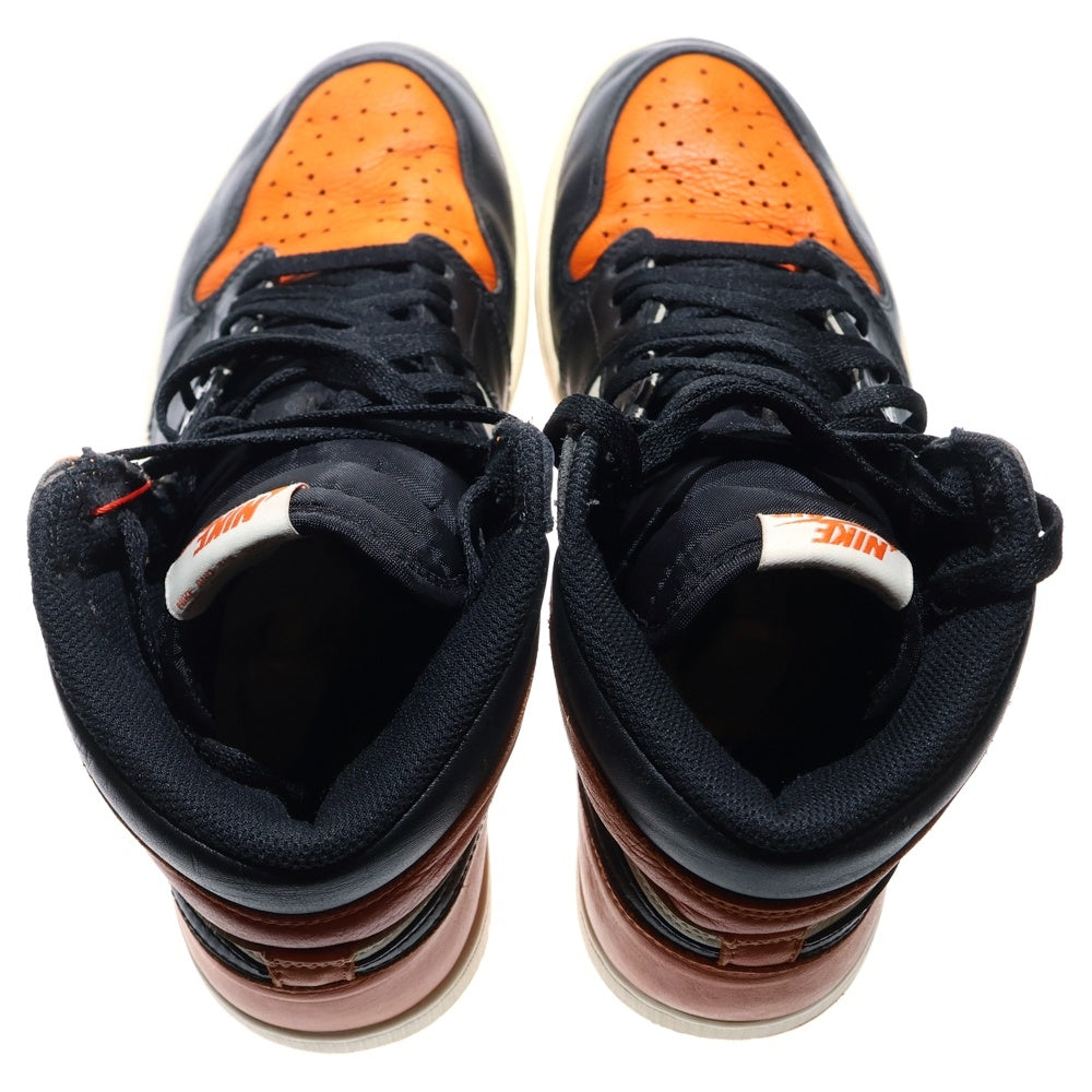 NIKE(ナイキ) AIR JORDAN1 RETRO HIGH OG Shattered Backboard エアジョーダン1 シャッタード バックボード ハイカットスニーカー オレンジ US10.5/28.5cm 555088-005