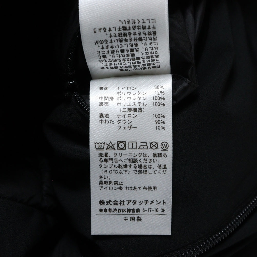 ATTACHMENT(アタッチメント) 3レイヤーライトタフタ ユーティリティダウンコート AC42-011 ブラック
