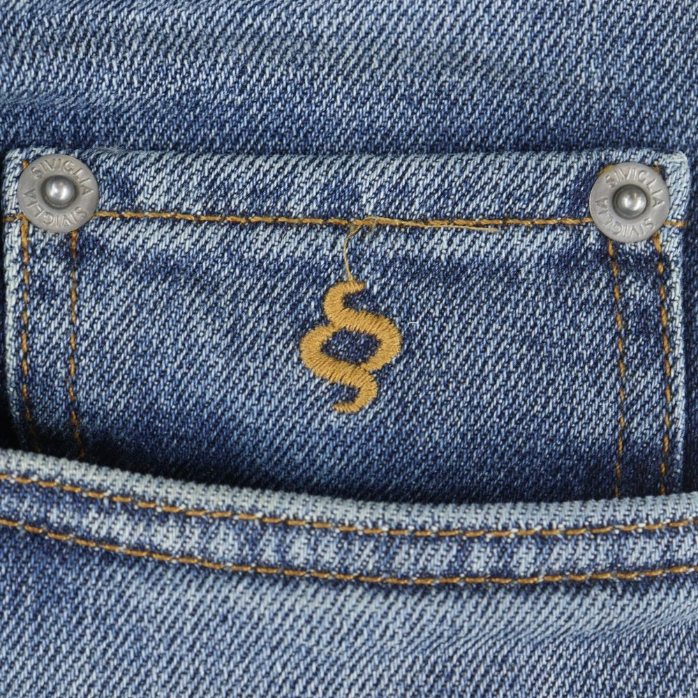 SIVIGLIA(シヴィリア) バックパッチ デニムパンツ 222J MQ200D 80340 インディゴ