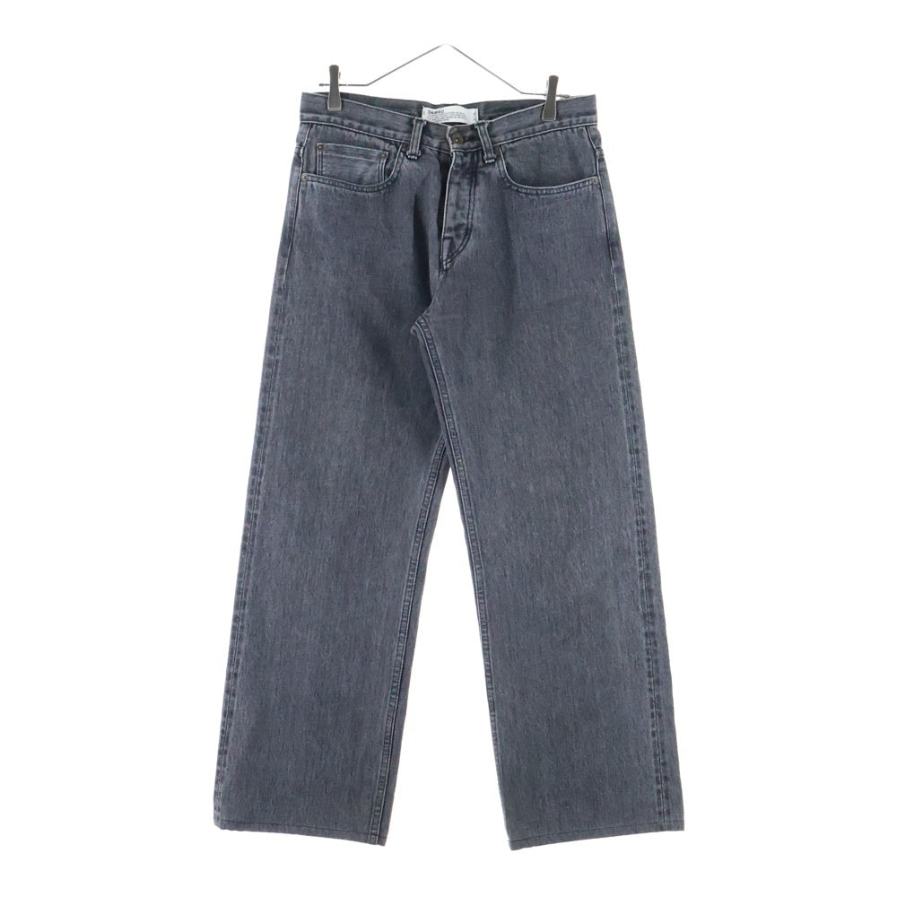 DAIRIKU(ダイリク) 19SS ロゴパッチ付き ボタンフライ ストレートデニムパンツ ブラック