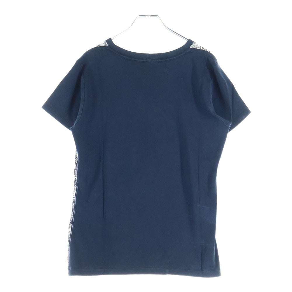 LOUIS VUITTON(ルイヴィトン) モノグラムデザイン ツートーン クルーネック 半袖Tシャツ カットソー ネイビー/ホワイト FATS07Q1R