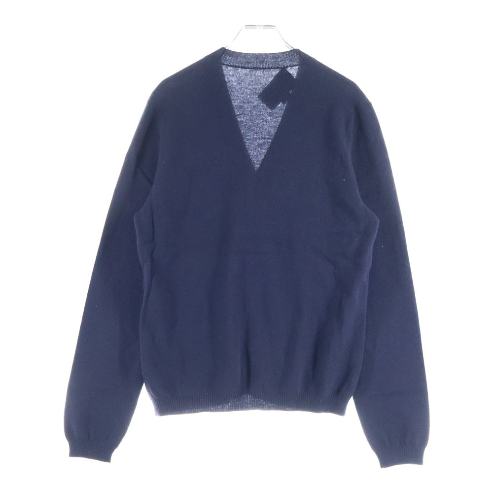 GUCCI(グッチ) エンブロイダリー ロゴ刺繍 長袖ニットカーディガン ネイビー 525887