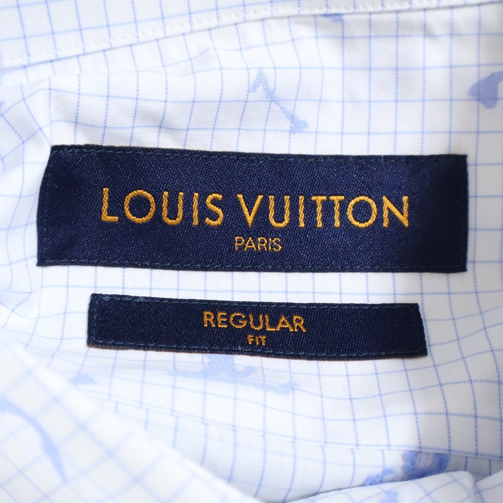 LOUIS VUITTON(ルイヴィトン) 19AW モノグラムデザイン 長袖シャツ ロングスリーブ ホワイト RM192Q OSF HHS41W