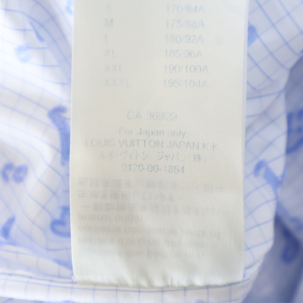 LOUIS VUITTON(ルイヴィトン) 19AW モノグラムデザイン 長袖シャツ ロングスリーブ ホワイト RM192Q OSF HHS41W