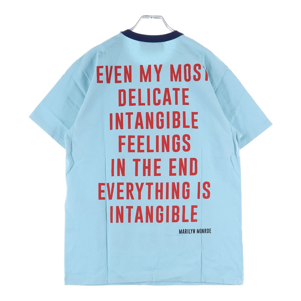 GUCCI(グッチ) アップルプリント クルーネック 半袖Tシャツ カットソー ライトブルー 703439