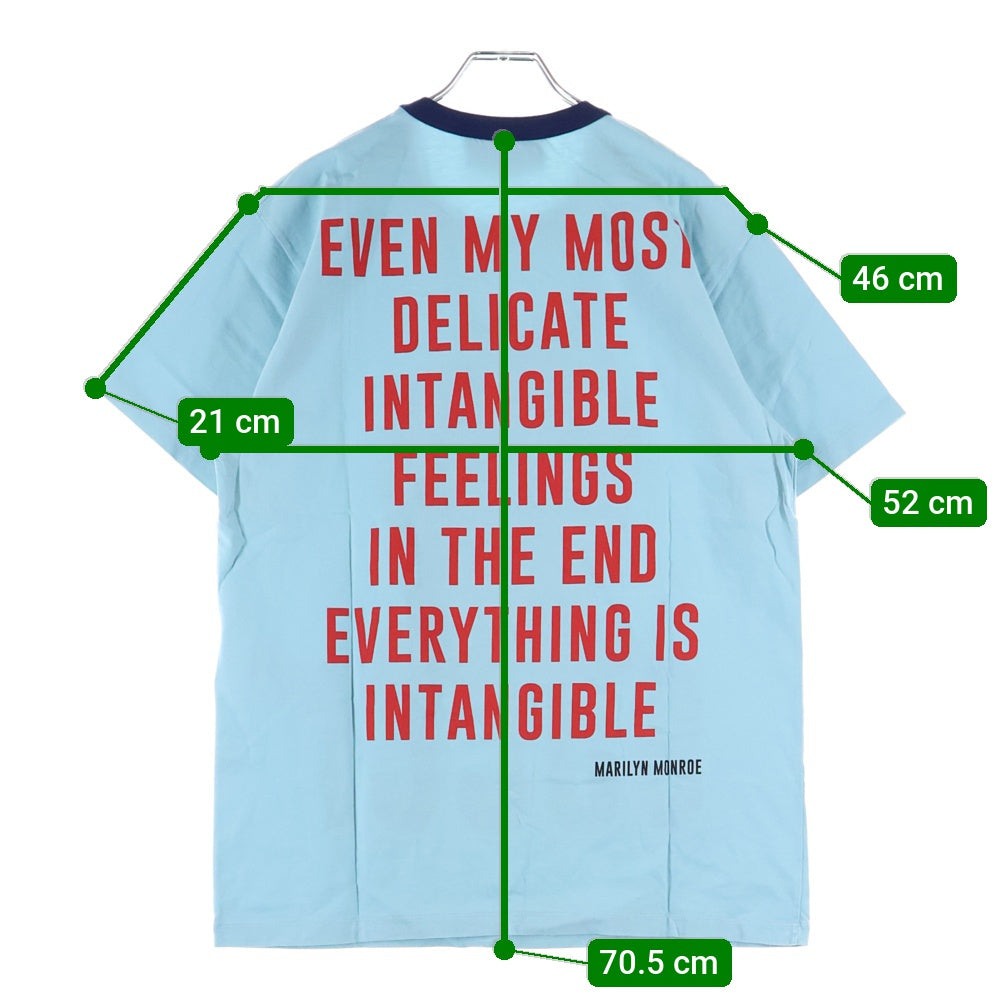 GUCCI(グッチ) アップルプリント クルーネック 半袖Tシャツ カットソー ライトブルー 703439