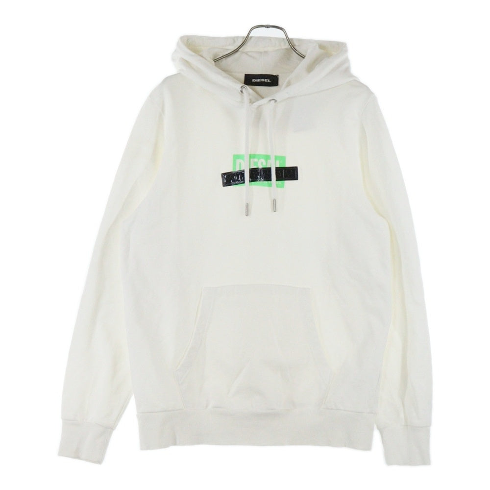 DIESEL(ディーゼル) フロントロゴ フーディ プルオーバーパーカー ホワイト 00SGUW-0KAXU