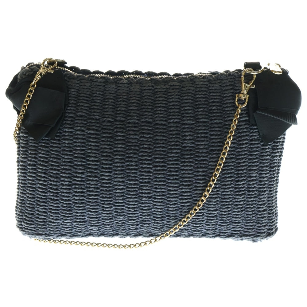 ANTEPRIMA(アンテプリマ) MIST 編込 チェーンショルダーバッグ ネイビー