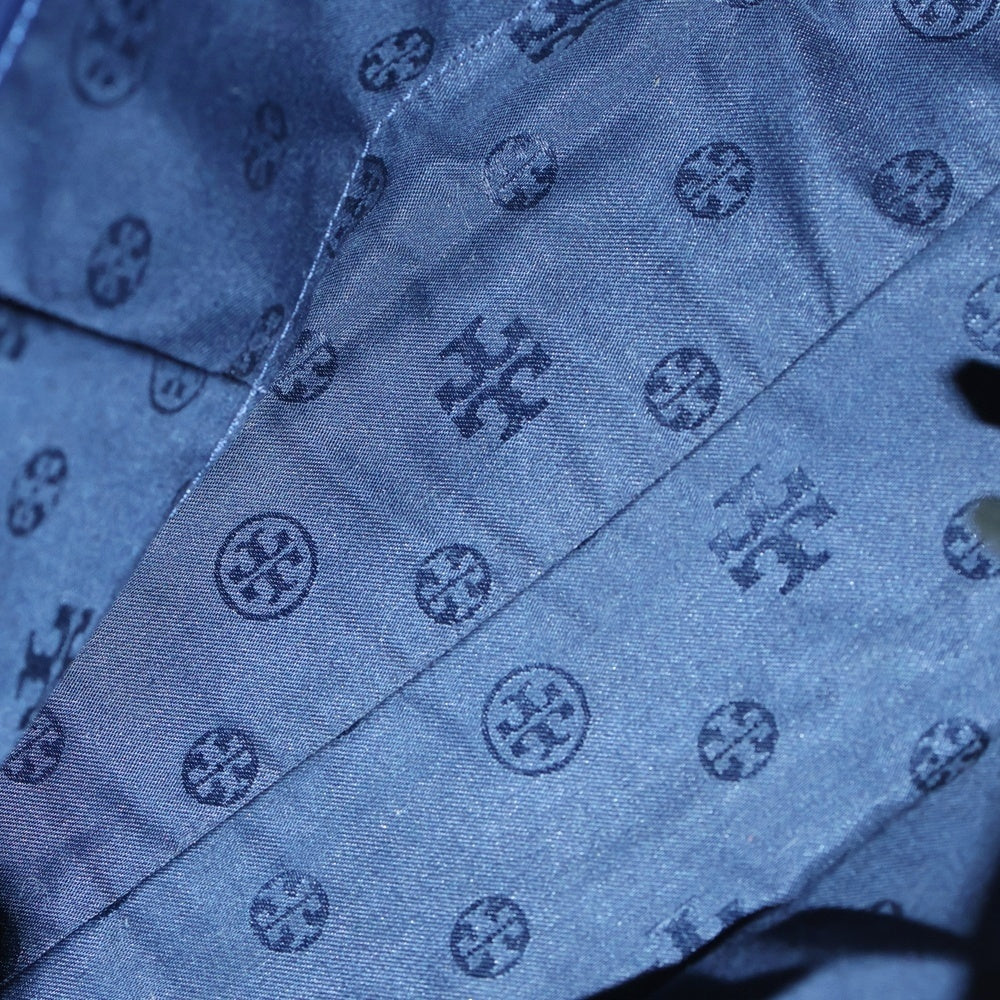 TORY BURCH(トリー バーチ) ナイロン エナメル切替 ハンドバッグ ネイビー レディース