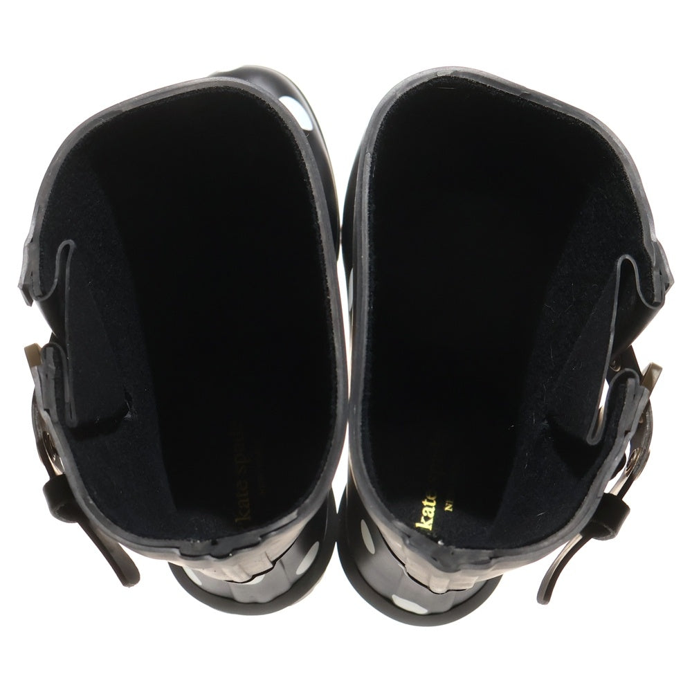 Kate Spade(ケイトスペード) Carina ドット柄 ハイカットレインブーツ ブラック US6B/23.0cm KB732 P5R