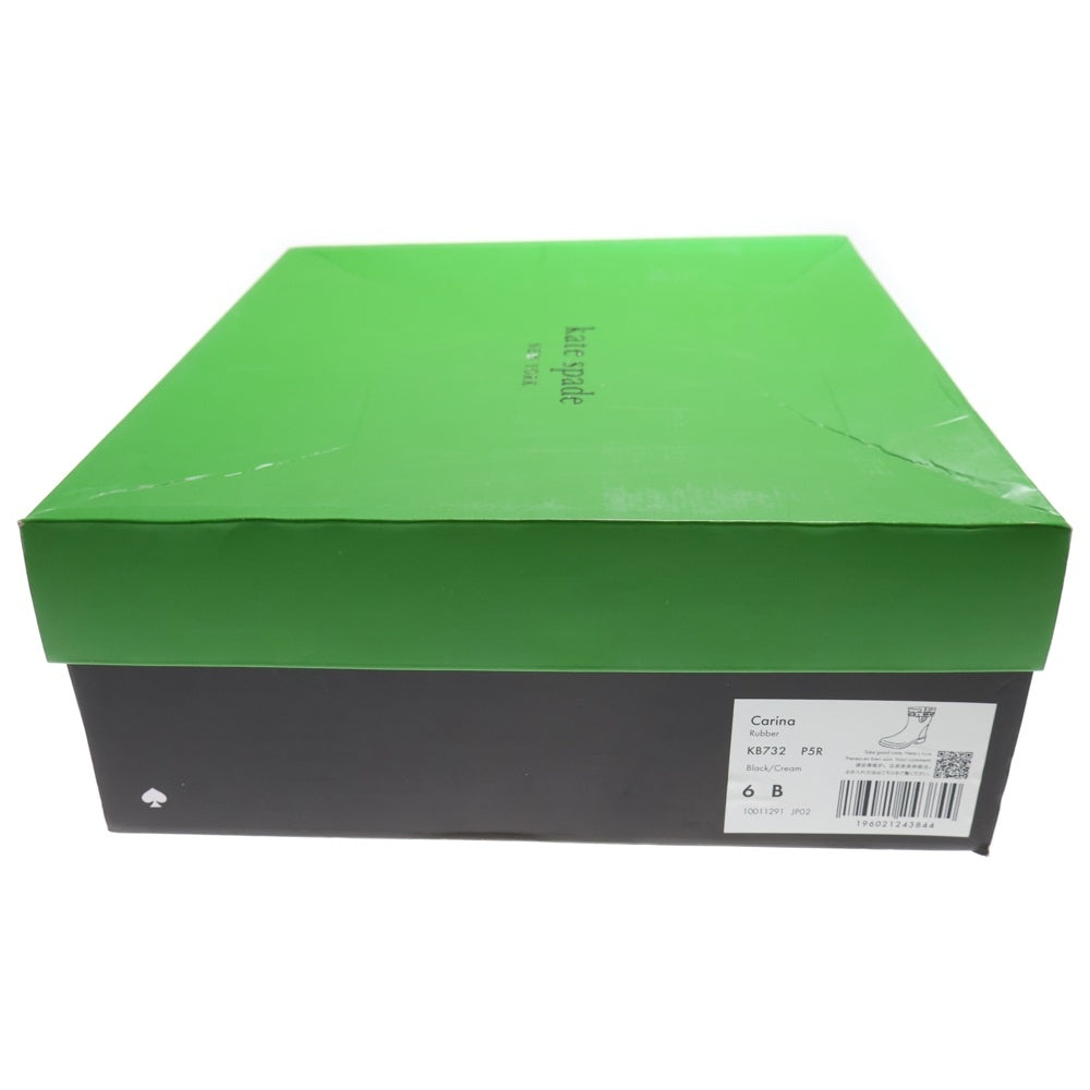 Kate Spade(ケイトスペード) Carina ドット柄 ハイカットレインブーツ ブラック US6B/23.0cm KB732 P5R