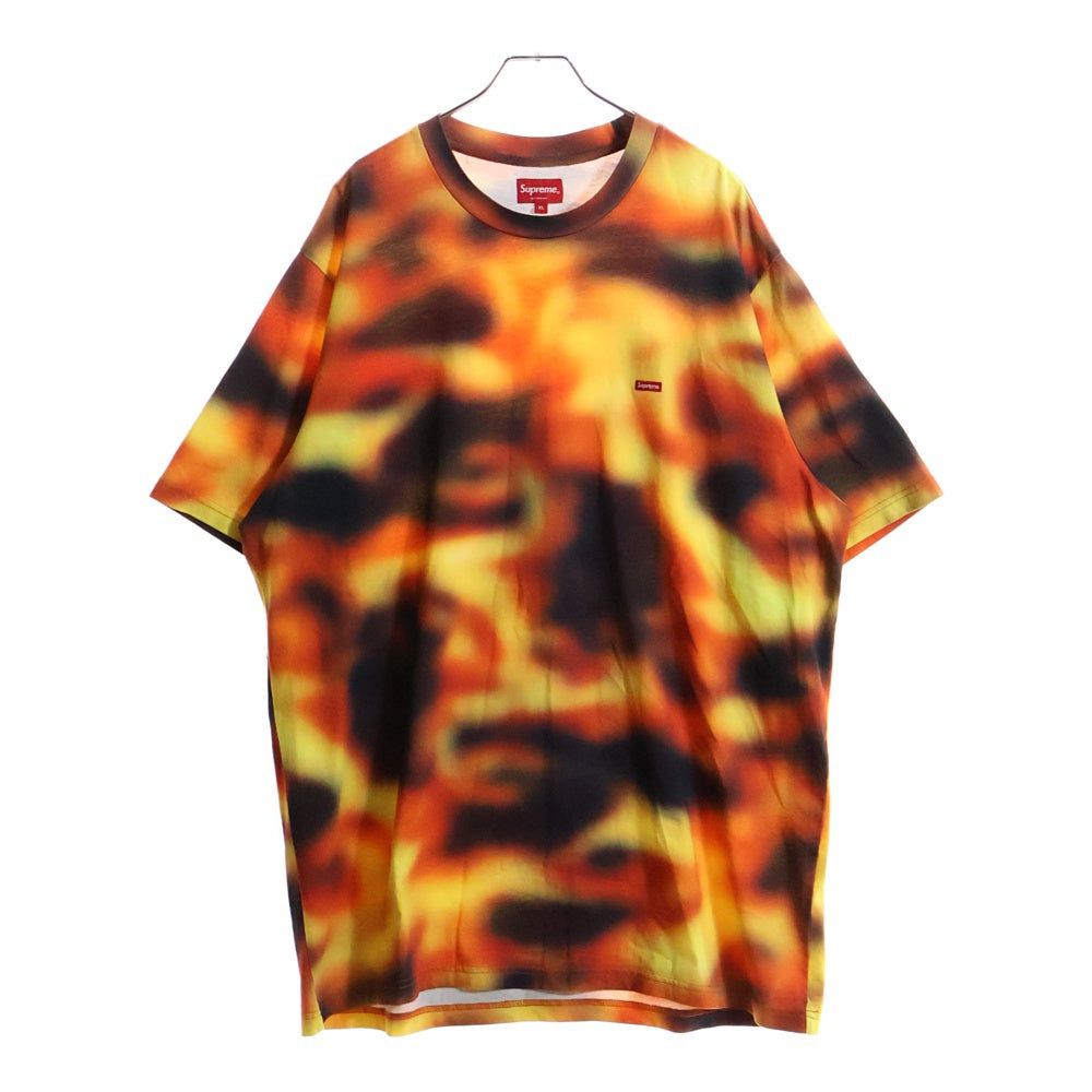 SUPREME(シュプリーム) 23SS Small Box Tee Flames スモールボックスロゴ フレイム柄 クルーネック 半袖Tシャツ カットソー レッド/イエロー