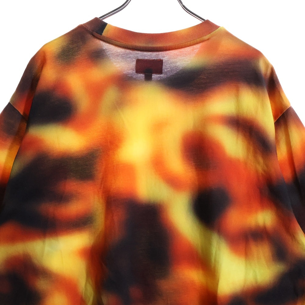 SUPREME(シュプリーム) 23SS Small Box Tee Flames スモールボックスロゴ フレイム柄 クルーネック 半袖Tシャツ カットソー レッド/イエロー