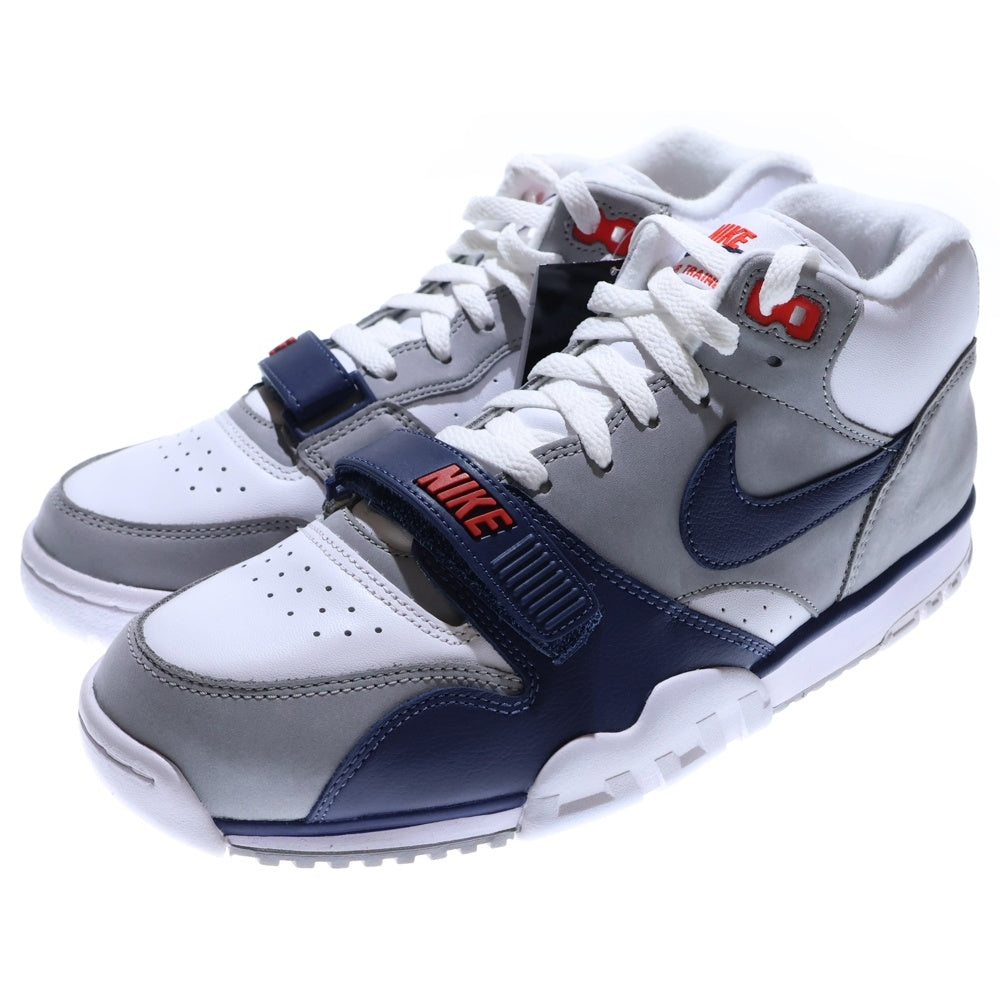NIKE(ナイキ) AIR TRAINER 1 Midnight Navy エアトレーナー ミッドカットスニーカー グレー/ネイビー US10/28.0cm DM0521-101