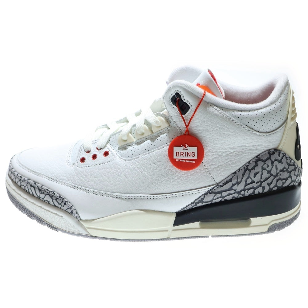 NIKE(ナイキ) AIR JORDAN 3 RETRO White Cement Reimagined エアジョーダン レトロ リイマジンド ミッドカットスニーカー ホワイト/グレー US10/28.0cm DN3707-100