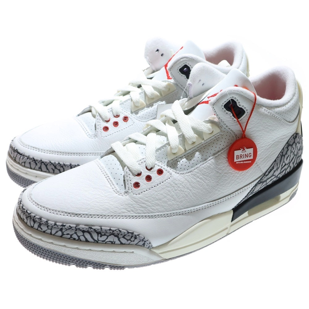 NIKE(ナイキ) AIR JORDAN 3 RETRO White Cement Reimagined エアジョーダン レトロ リイマジンド ミッドカットスニーカー ホワイト/グレー US10/28.0cm DN3707-100
