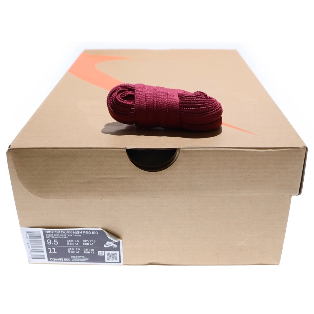 NIKE SB(ナイキエスビー) DUNK HIGH PRO Orange Label Sweet Beet ダンク オレンジ レーベル スウィート ビート ハイカットスニーカー ホワイト/レッド US9.5/27.5cm DQ4485-600