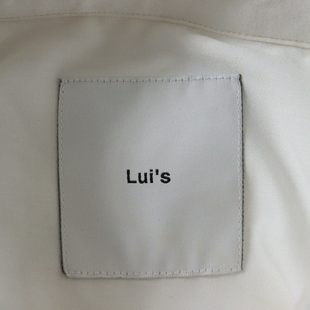 Lui's(ルイス) フロントボタン レーヨン 半袖 シャツ LUZ2031304A0004 ホワイト