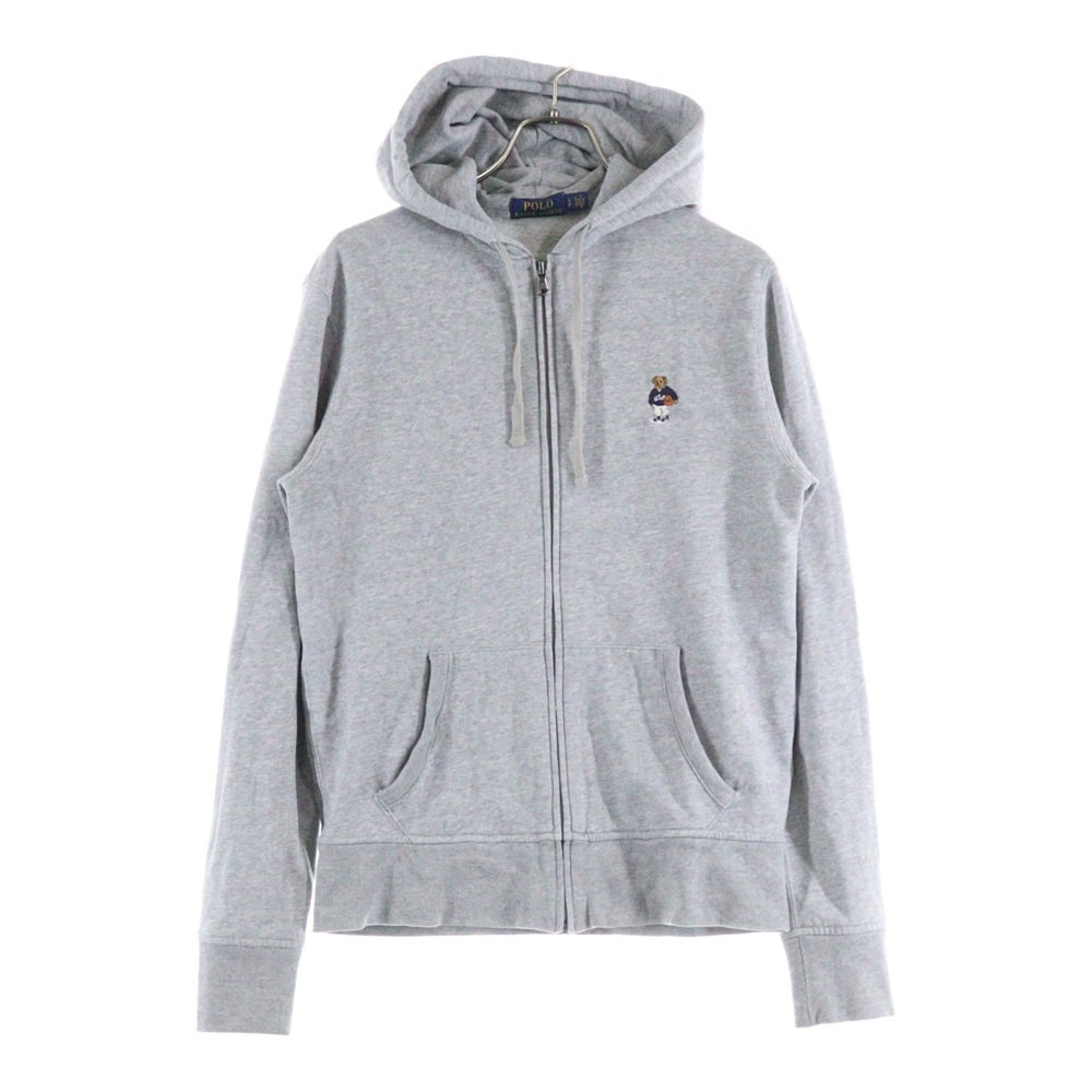 POLO RALPH LAUREN(ポロラルフローレン) フロント刺繍 ジップアップ フーディーパーカー 710677065001 グレー