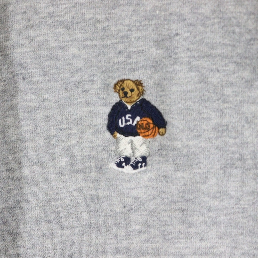 POLO RALPH LAUREN(ポロラルフローレン) フロント刺繍 ジップアップ フーディーパーカー 710677065001 グレー