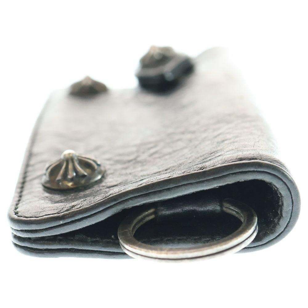 CHROME HEARTS(クロムハーツ) KEY CASE キーケース クロスボールボタン レザーキーケース ブラック