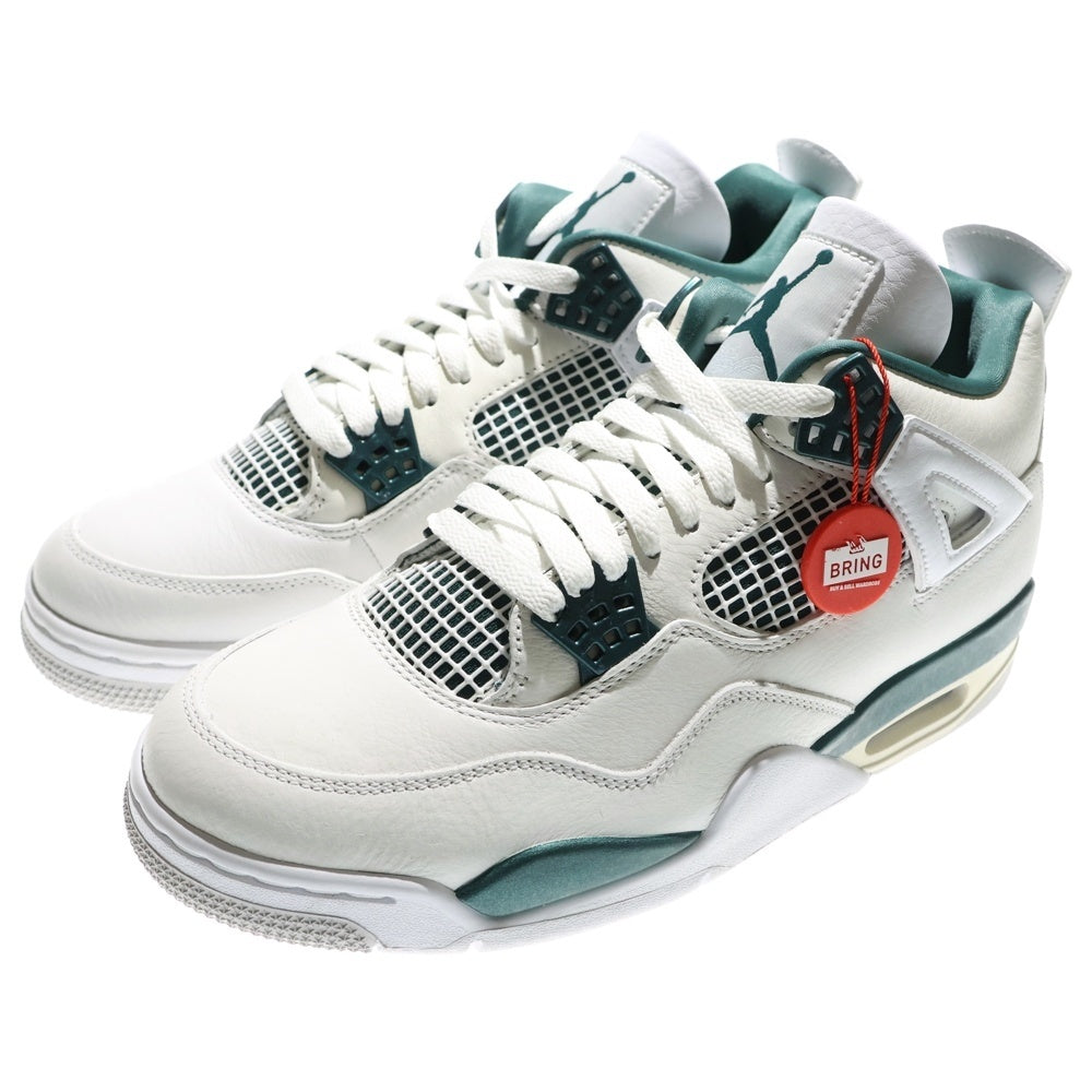 NIKE(ナイキ) AIR JORDAN 4 RETRO Oxidized Green エアジョーダン レトロ オキシダイズドグリーン ローカットスニーカー ホワイト/グリーン US9/27.0cm FQ8138-103