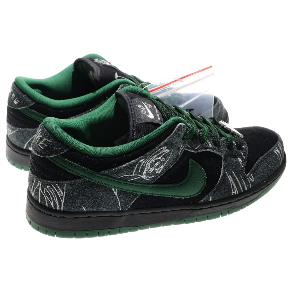 NIKE SB(ナイキエスビー) ×THERE SKATEBOARDS DUNK LOW PRO ゼアスケートボード ダンク アンスラサイト ローカットスニーカー グレー/グリーン US9.5/27.5cm HF7743-001
