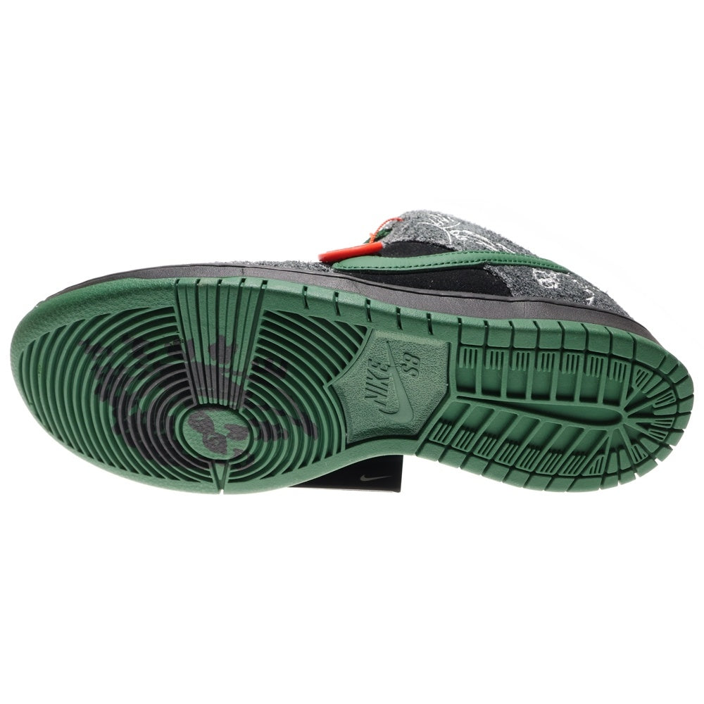 NIKE SB(ナイキエスビー) ×THERE SKATEBOARDS DUNK LOW PRO ゼアスケートボード ダンク アンスラサイト ローカットスニーカー グレー/グリーン US9.5/27.5cm HF7743-001