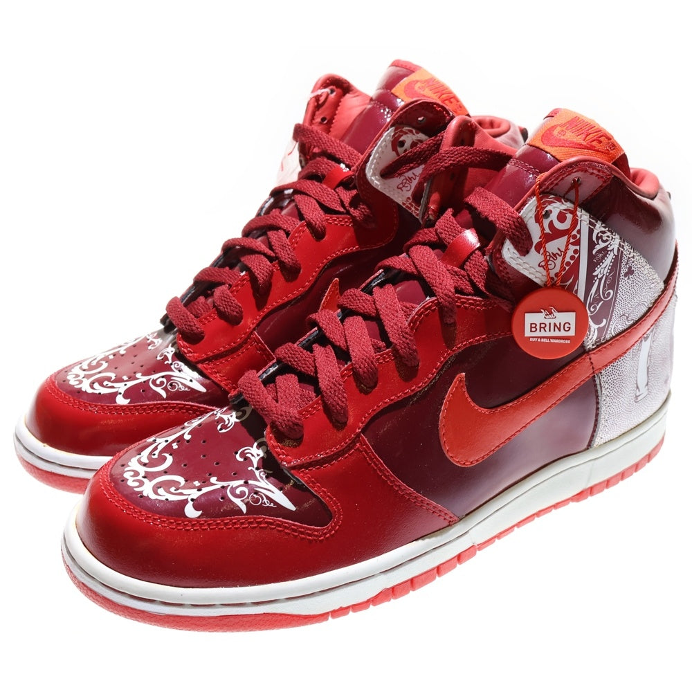 NIKE(ナイキ) 【観賞用】DUNK HIGH PRM DONTRELLE 313599-681 ダンクハイ ハイカットスニーカー シューズ レッド/ホワイト US10/28.0cm