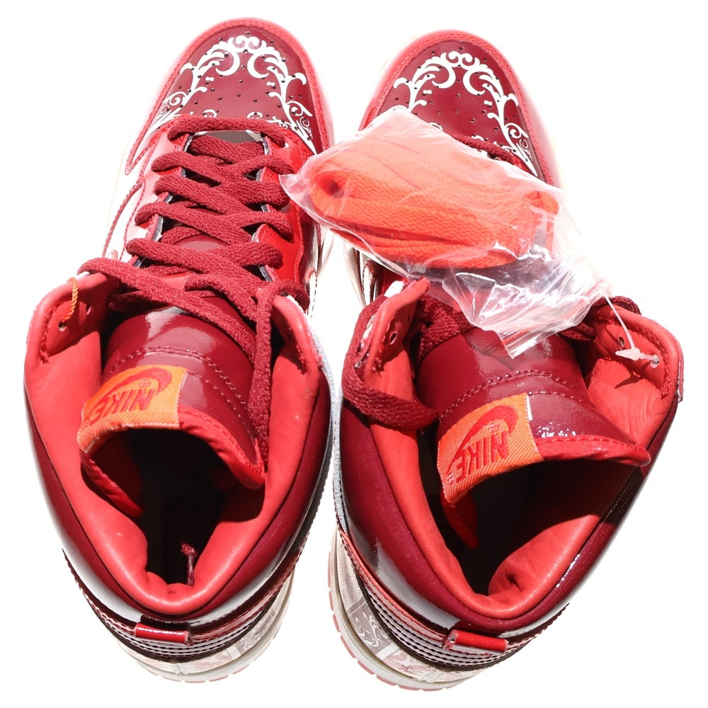 NIKE(ナイキ) 【観賞用】DUNK HIGH PRM DONTRELLE 313599-681 ダンクハイ ハイカットスニーカー シューズ レッド/ホワイト US10/28.0cm