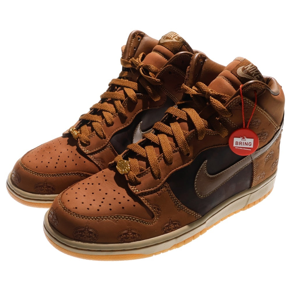 NIKE(ナイキ) 【観賞用】DUNK HI PREMIUM MIGHTY CROWN 314263-221 ダンクハイ ハイカットスニーカー シューズ ブラウン US10/28.0cm