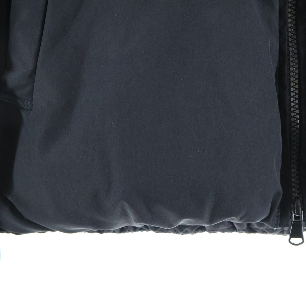 NO BRAND(ノーブランド) WYM LINDAM MINIMAL HEAT FIBER PADDED JACKET jk-459 ジップアップパデッドジャケット ブラック