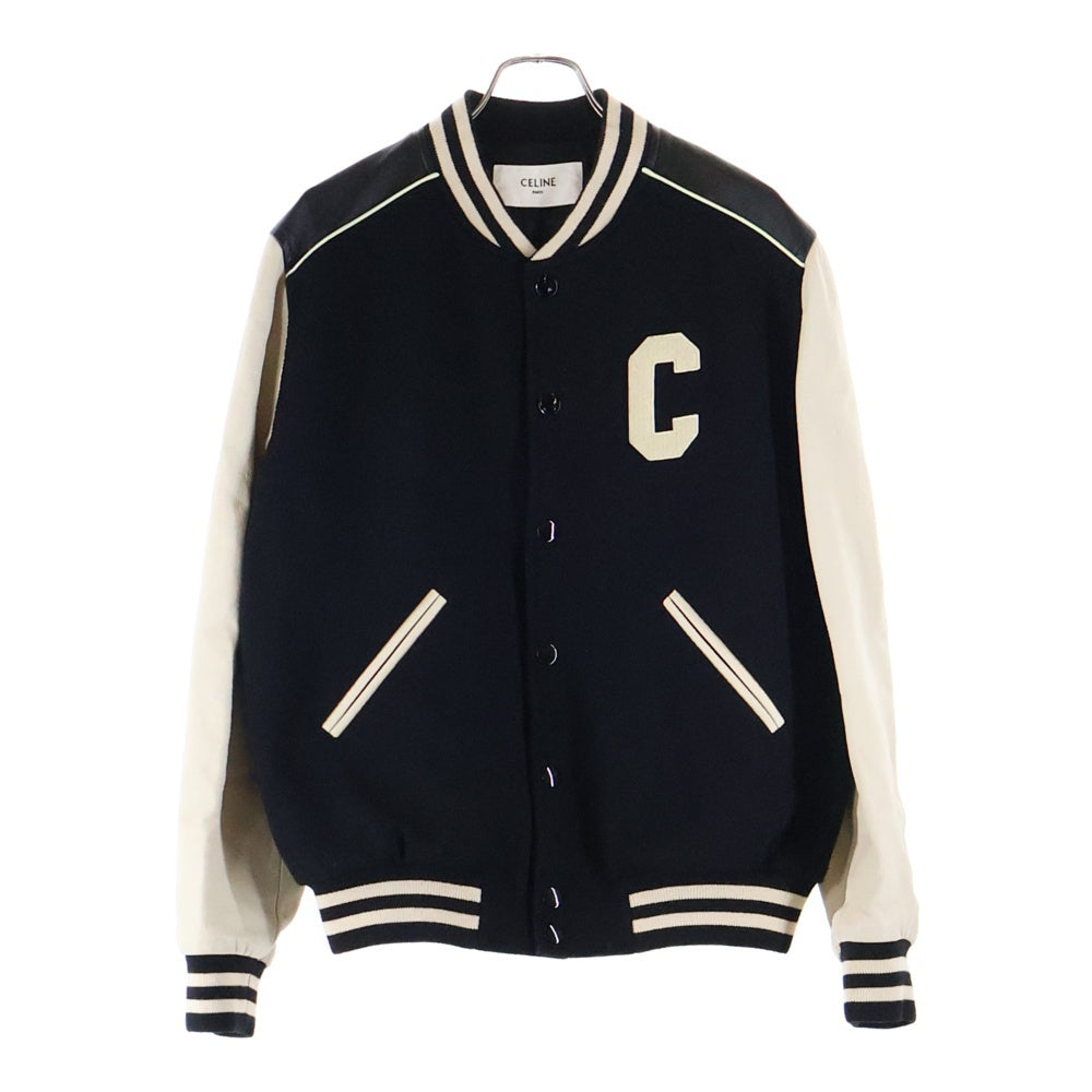 セリーヌ　Cワッペンクラシックテディブルゾン　ジャケット CELINE(セリーヌ) 22SS Classic Wool Teddy Jacket Cワッペンロゴ