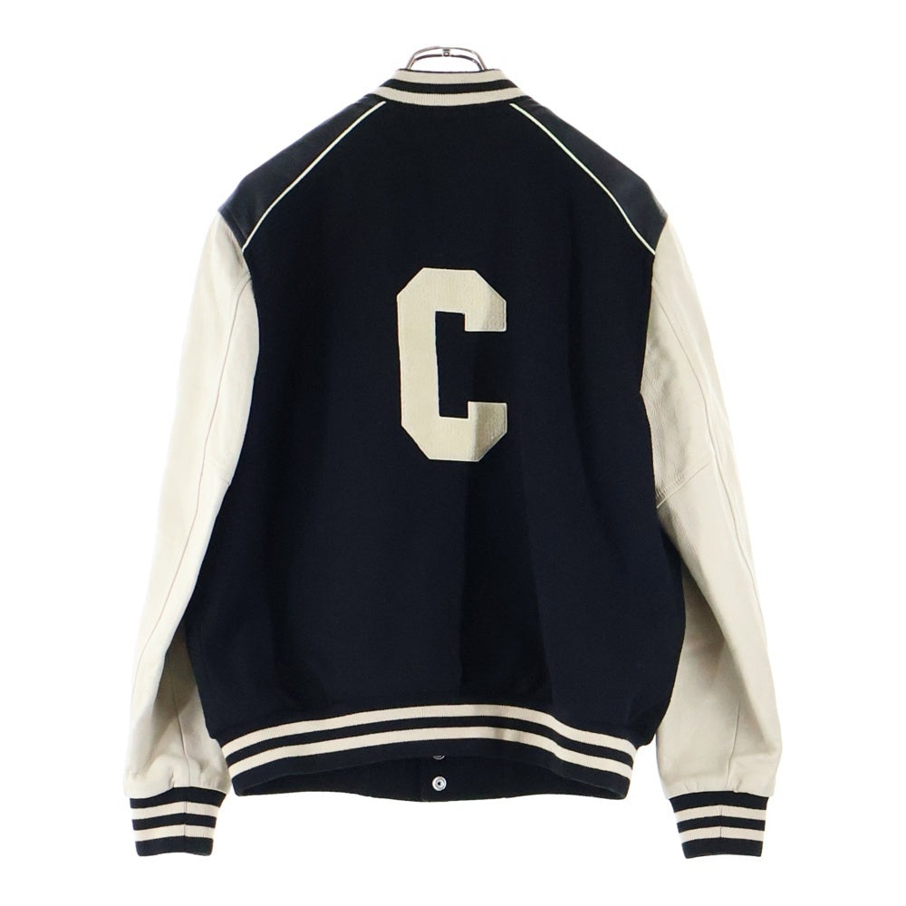 CELINE(セリーヌ) 22SS Classic Wool Teddy Jacket Cワッペンロゴ クラシックウール テディジャケット ブラック 2V56D896C