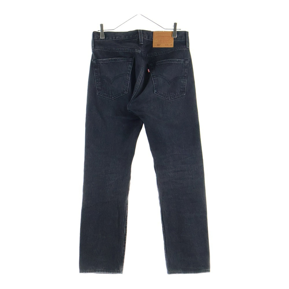 Levi's(リーバイス) 501 レザーパッチ ボタンフライ ストレートデニムパンツ インディゴブラック PC9-0022U-0000