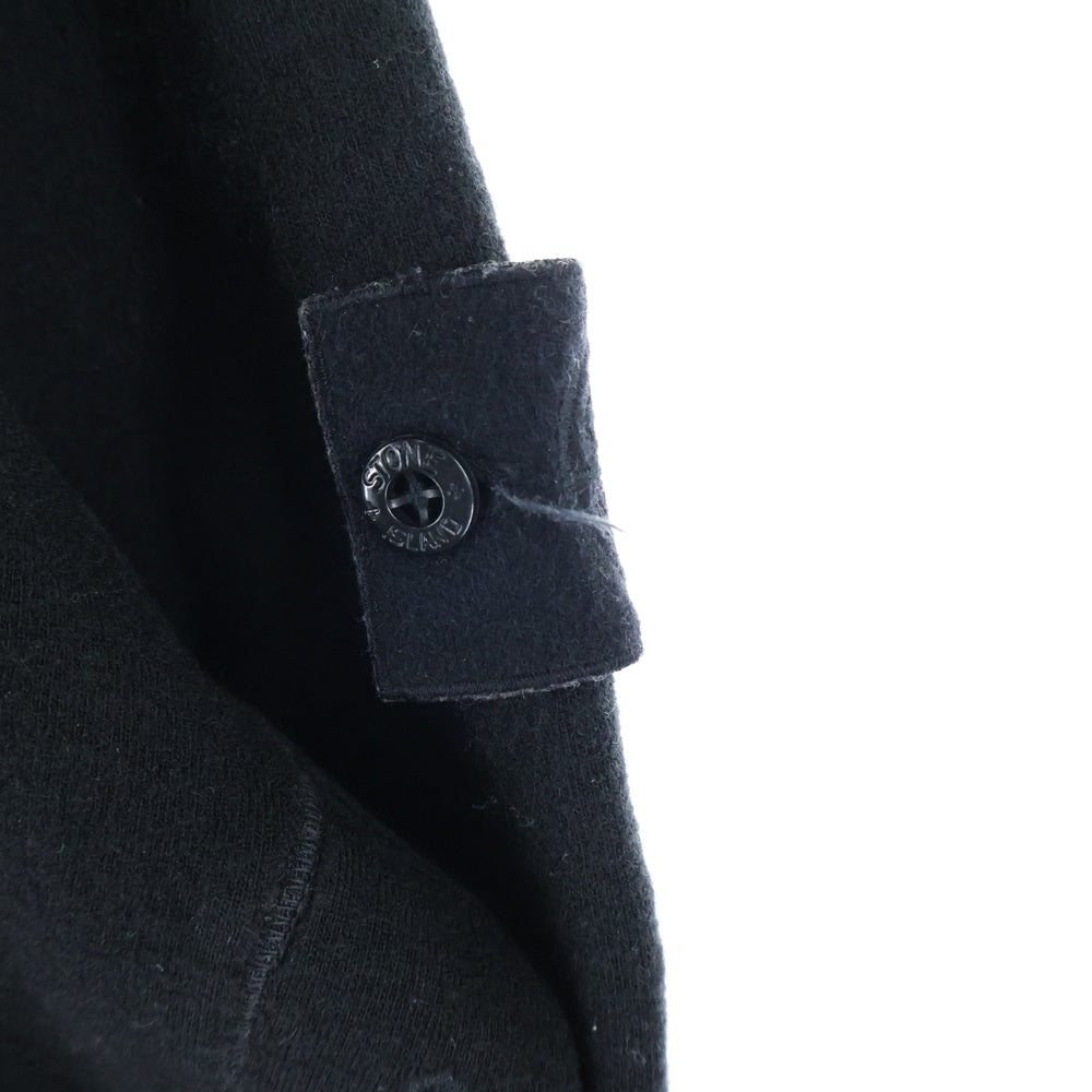 STONE ISLAND(ストーンアイランド) 23AW Sweatshirts ロゴワッペン付き ウール 長袖スウェット トレーナー ブラック 7915633F3