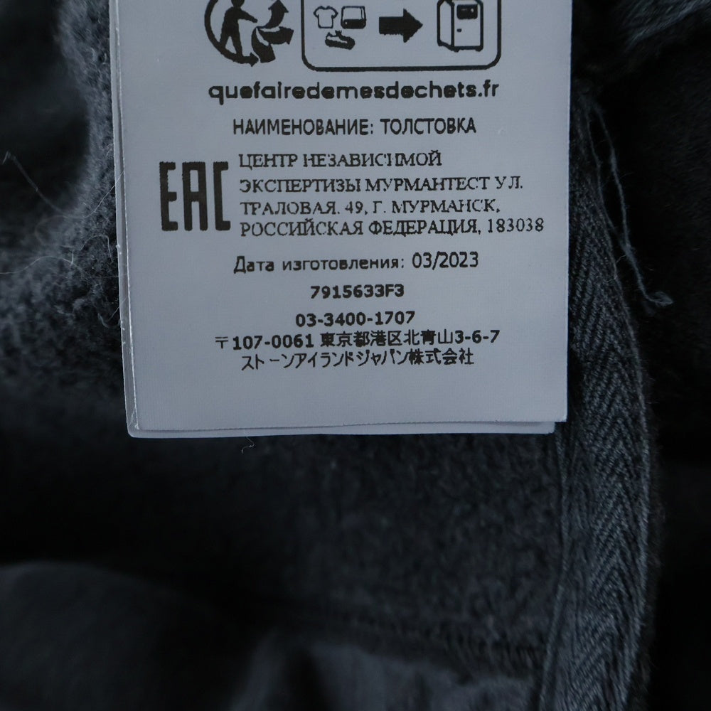 STONE ISLAND(ストーンアイランド) 23AW Sweatshirts ロゴワッペン付き ウール 長袖スウェット トレーナー ブラック 7915633F3