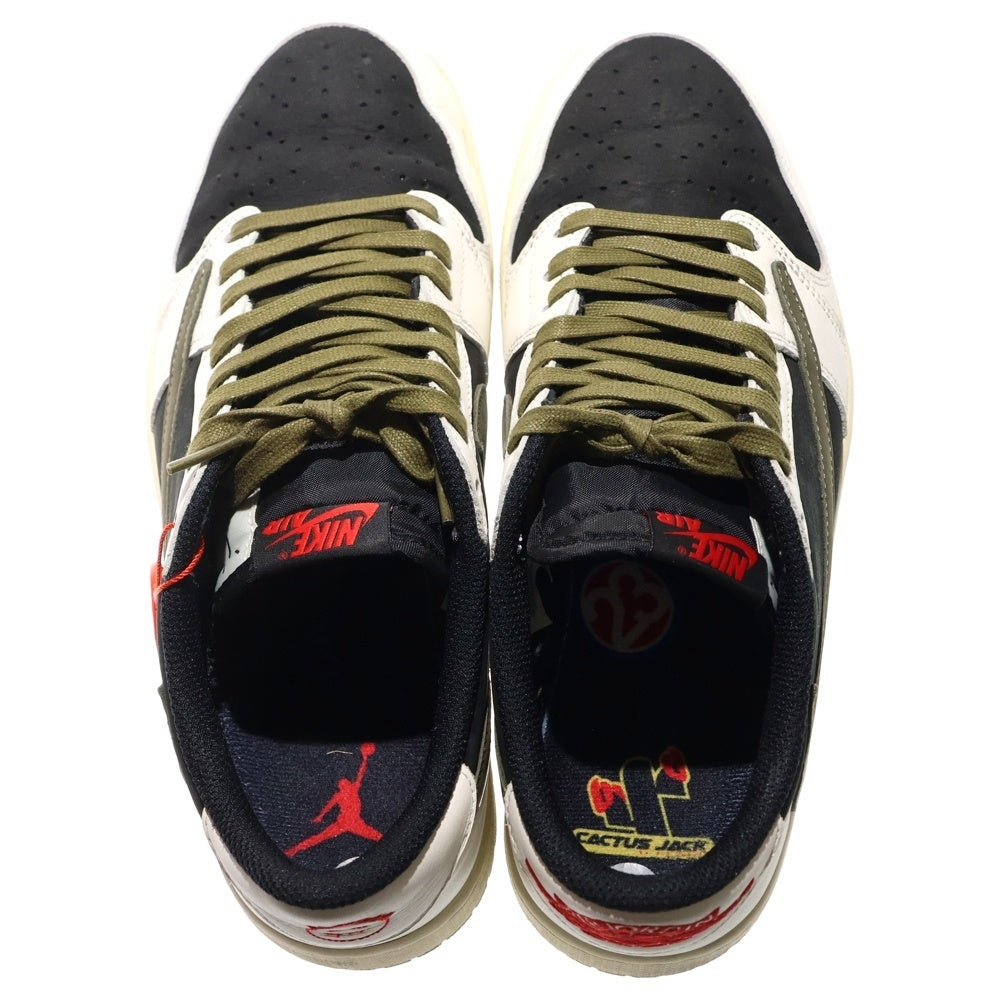 NIKE(ナイキ) ×TRAVIS SCOTT WMNS AIR JORDAN 1 LOW OG OLIVE トラヴィススコット ウィメンズ エアジョーダン1 ローカットスニーカー US10.5/27.5cm DZ4137-106