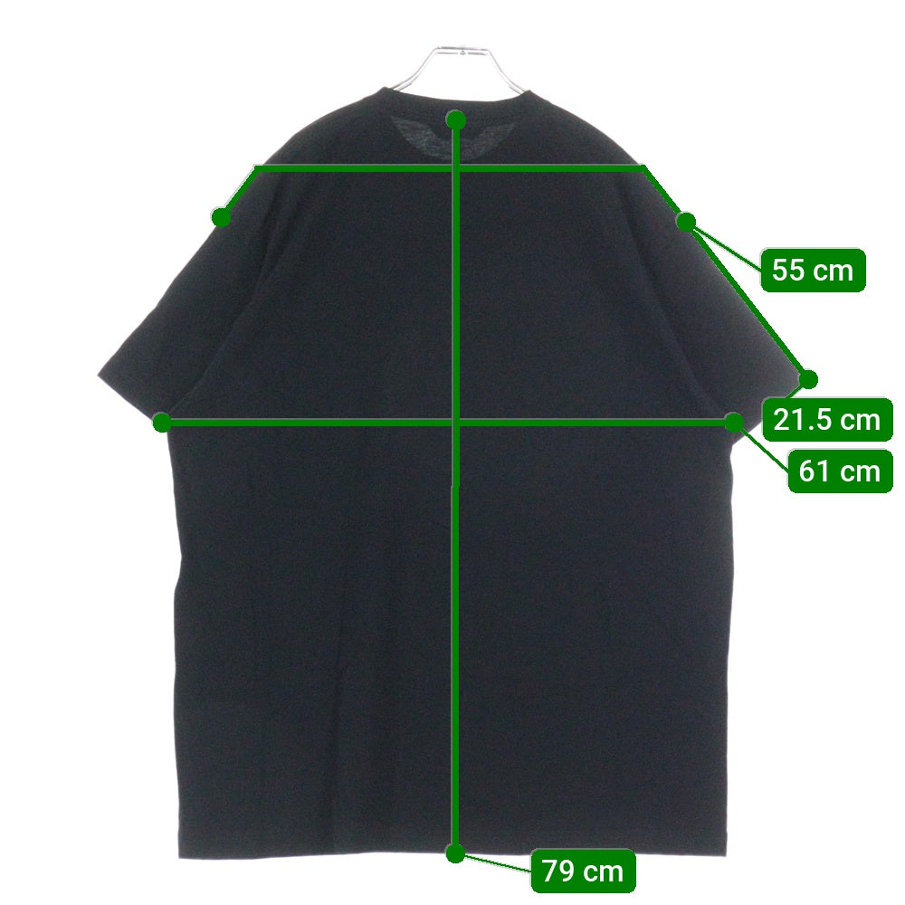 BALENCIAGA(バレンシアガ) フロント ロゴプリント 半袖Tシャツ カットソー 613968-TYK28 ブラック