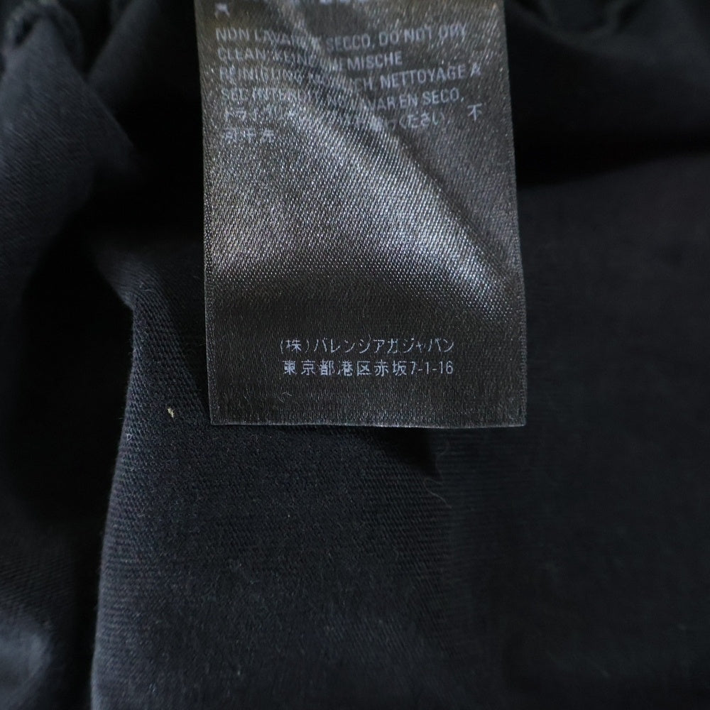 BALENCIAGA(バレンシアガ) フロント ロゴプリント 半袖Tシャツ カットソー 613968-TYK28 ブラック