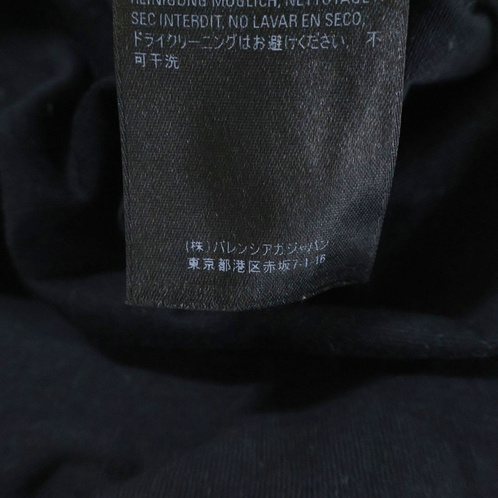BALENCIAGA(バレンシアガ) フロント ロゴプリント 半袖Tシャツ カットソー 613968-TYK28 ブラック
