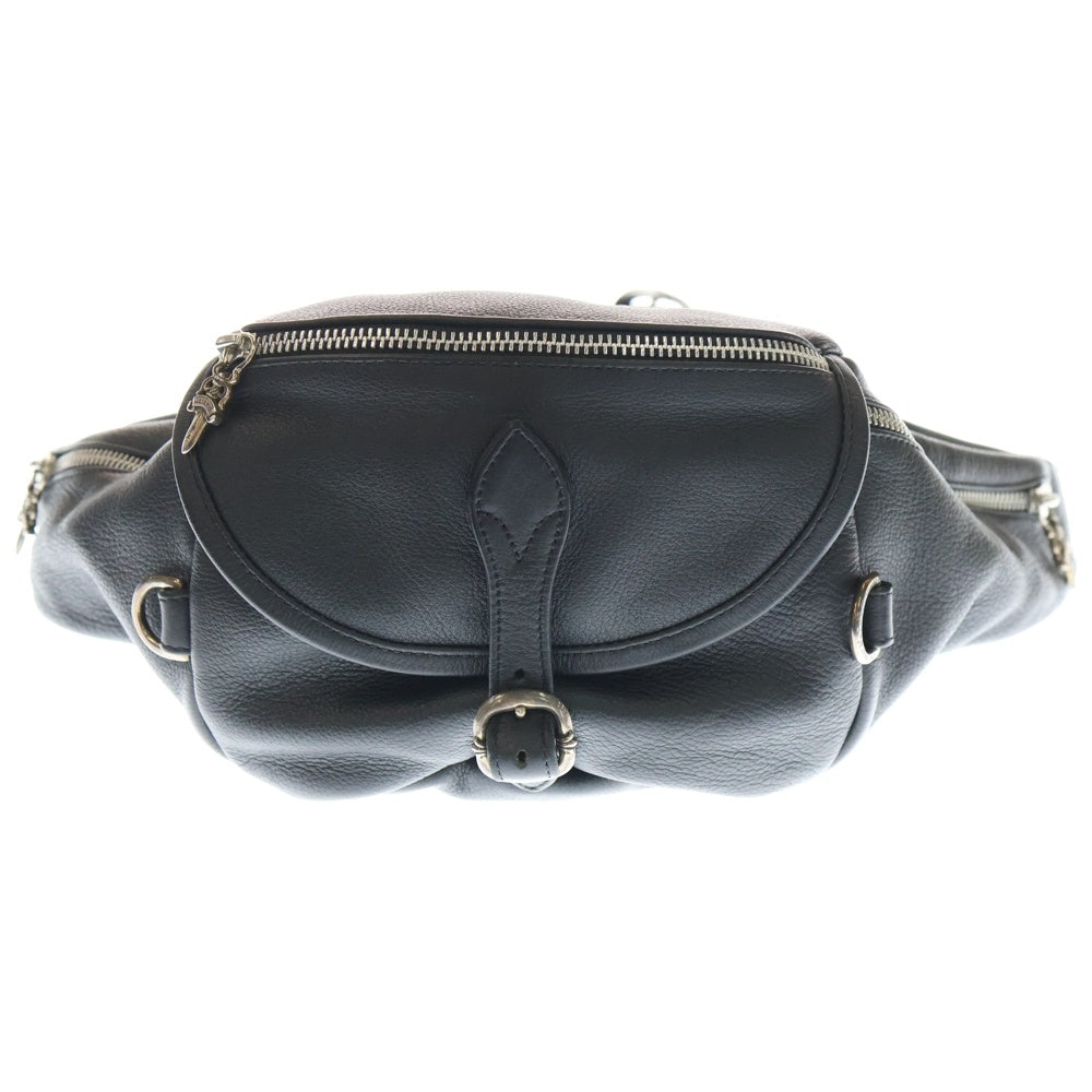 CHROME HEARTS(クロムハーツ) #1 SNAT PACK スナットパック ダガージップ ガンスリンガーベルト レザーウエストバッグ ブラック BCA378