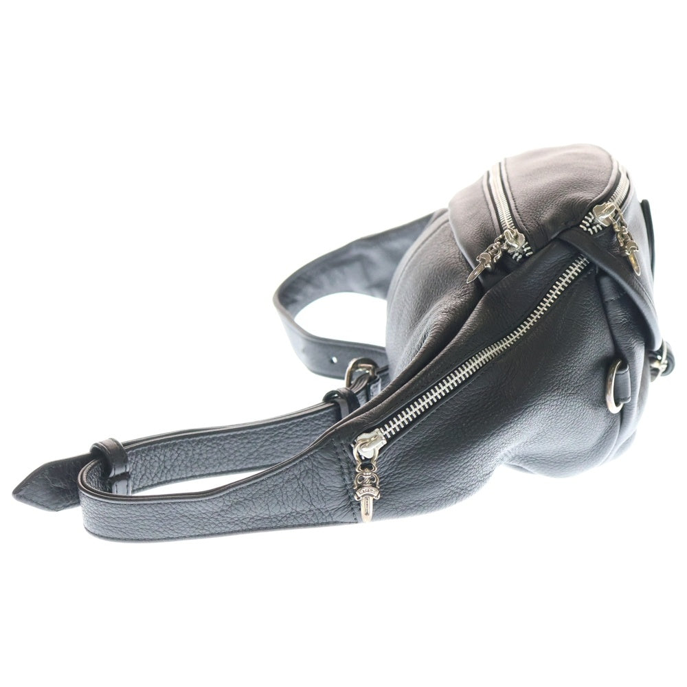 CHROME HEARTS(クロムハーツ) #1 SNAT PACK スナットパック ダガージップ ガンスリンガーベルト レザーウエストバッグ ブラック BCA378