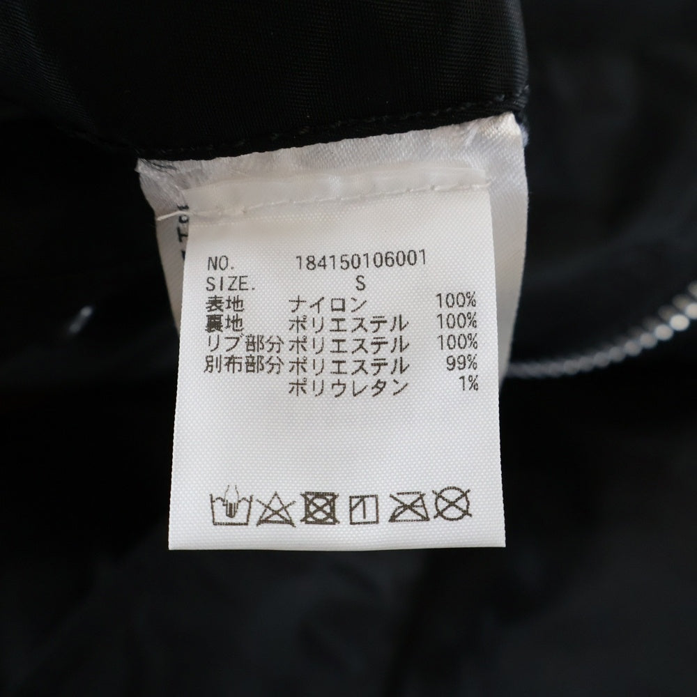 UNDEFEATED(アンディフィーテッド) ×ALPHA INDUSTRIES L-2B BOMBER JACKET アルファー アームロゴ 裏地メッシュ ボンバージャケット ブラック 184150106001