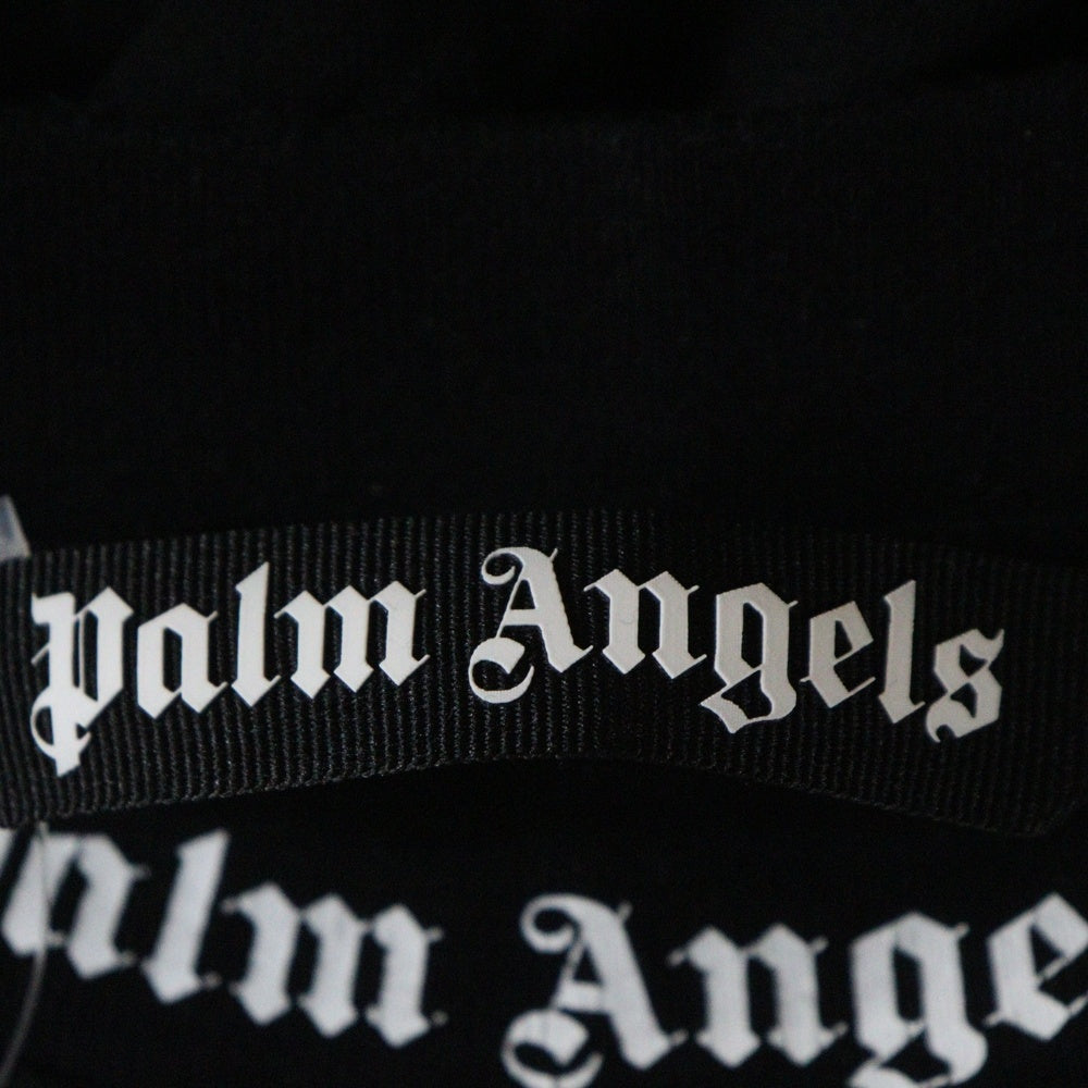 Palm Angels(パームエンジェルス) CLASSIC LOGO OVER TEE ネックロゴプリント クルーネック 半袖Tシャツ カットソー ブラック PMAA002E20JER001